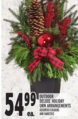 Metro Outdoor deluxe holiday urn arrangements offer