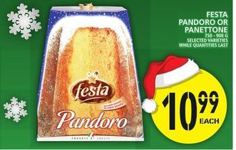 Food Basics Festa pandoro or panettone offer