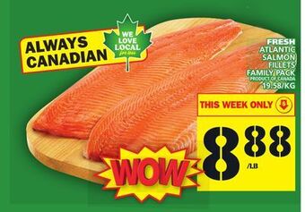 Food Basics Fresh atlantic salmon fillets offer
