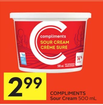 Foodland Compliments sour cream 500 ml offer