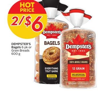 Sobeys Dempster's bagels offer