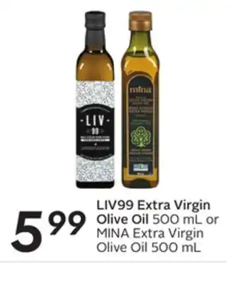 Sobeys Liv99 extra virgin olive oil offer