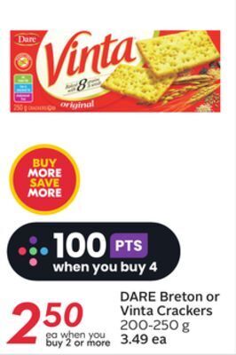 Sobeys Dare breton or vinta crackers offer