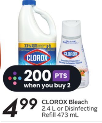 Sobeys Clorox bleach offer