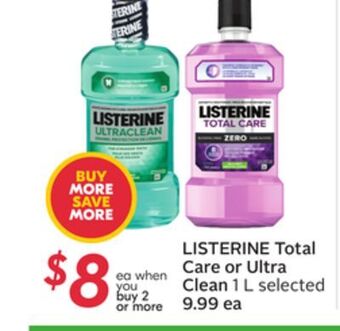 Sobeys Listerine total care or ultra clean offer