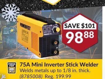 Princess Auto 75a mini inverter stick welder welds offer