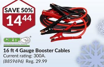 Princess Auto 16 ft4 gauge booster cables offer