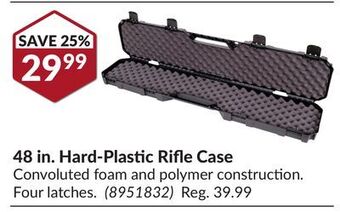 Princess Auto 48 in. hard-plastic rifle case offer