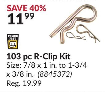 Princess Auto 103 pc r-clip kit offer