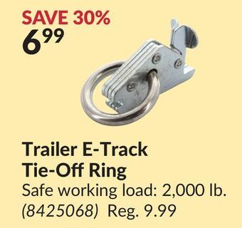 Princess Auto Trailer e-track tie-off ring safe offer
