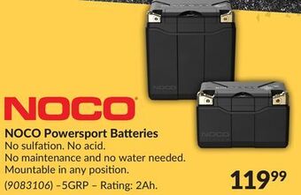 Princess Auto Noco powersport batteries offer
