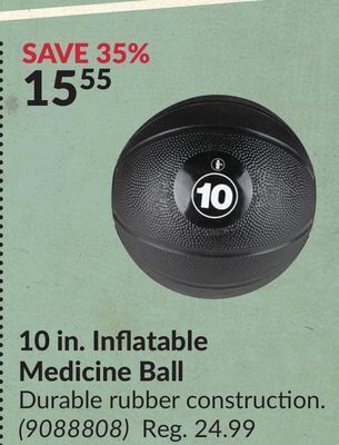 Princess Auto 10 in. inflatable medicine ball offer