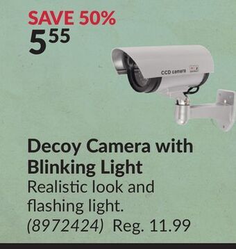Princess Auto Decoy camera with blinking light offer