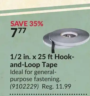 Princess Auto 1/2 in. x 25 ft hook-and-loop tape offer