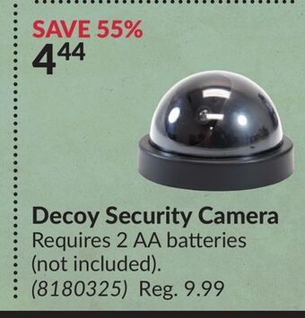 Princess Auto Decoy security camera offer
