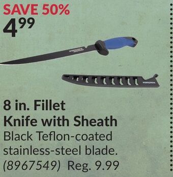 Princess Auto 8 in. fillet knife with sheath offer