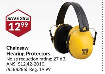 Princess Auto Chainsaw hearing protectors offer