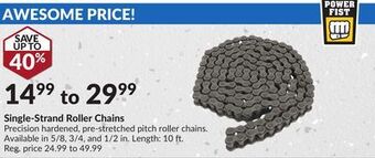 Princess Auto Single-strand roller chains offer