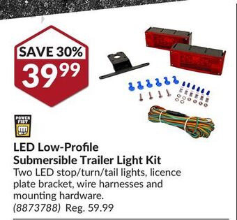 Princess Auto Led low-profile submersible trailer light kit offer