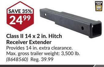 Princess Auto Class ii 14 x 2 in. hitch receiver extender offer