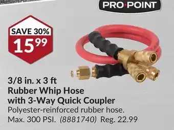 Princess Auto 3/8 in. x 3 ft rubber whip hose with - offer