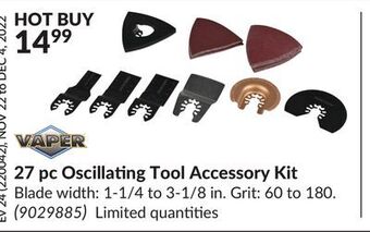 Princess Auto 27 pc oscillating tool accessory kit offer