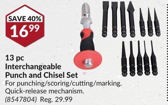 Princess Auto 13 pc interchangeable punch and chisel set offer