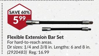 Princess Auto Flexible extension bar set offer