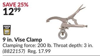 Princess Auto 9 in. vise clamp offer