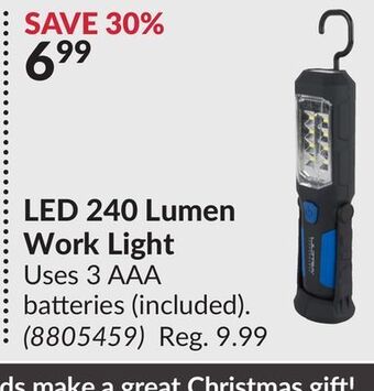 Princess Auto Led 240 lumen work light offer
