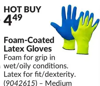 Princess Auto Foam-coated latex gloves – medium offer