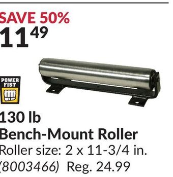 Princess Auto 130 lb bench-mount roller offer