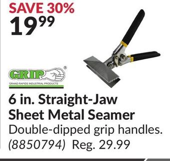 Princess Auto 6 in. straight-jaw sheet metal seamer offer