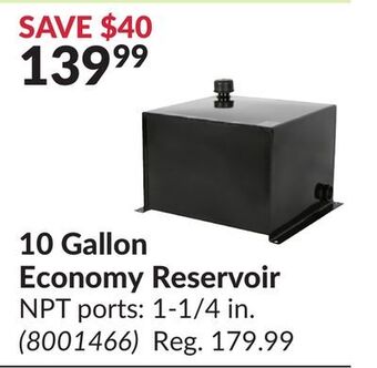 Princess Auto 10 gallon economy reservoir offer