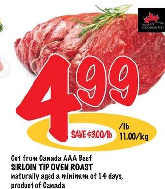 Farm Boy Cut from canada aaa beef sirloin tip oven roast offer