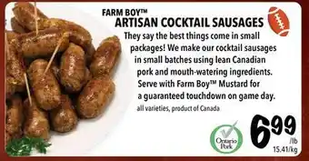 Farm Boy Farm boy™ artisan cocktail sausages offer