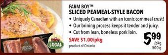 Farm Boy Farm boy™ sliced peameal-style bacon offer