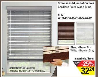 Sushi Shop Cordless faux wood blind offer
