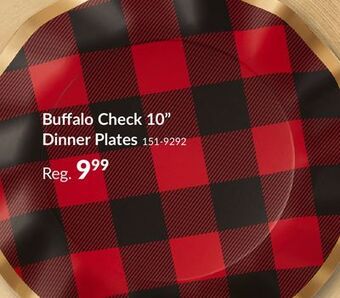 Party City Sophistiplate buffalo check dinner plate, 10-in, 8-pk offer