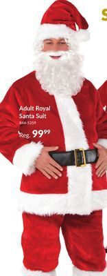 Party City Adult royal santa suit offer