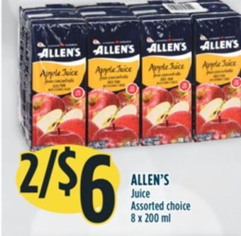 Marché Adonis Allen's juice offer