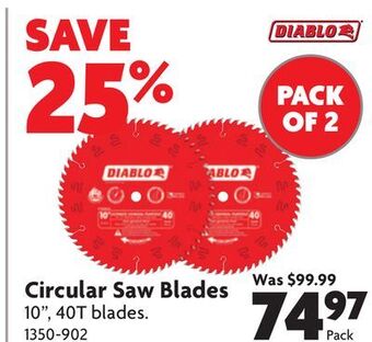 Home Hardware Circular saw blades offer
