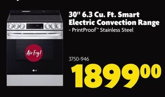 Home Hardware 30" 6.3 cu. ft. smart electric convection range offer
