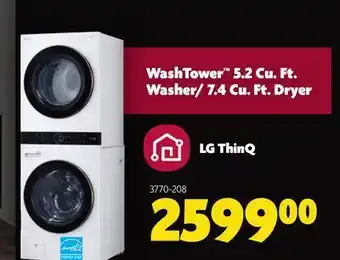 Home Hardware Lg 27" washtower 5.2 cu. ft. front load washer & 7.4 cu. ft electric dryer - white offer