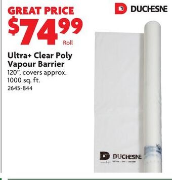 Home Hardware Ultra+ clear poly vapour barrier offer
