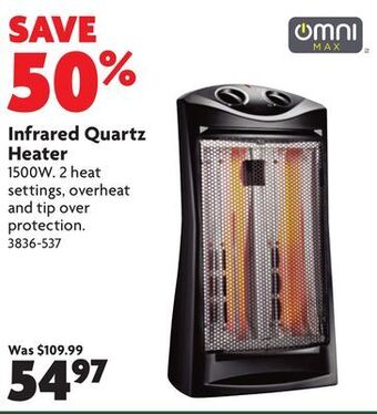 Home Hardware Infrared quartz heater offer