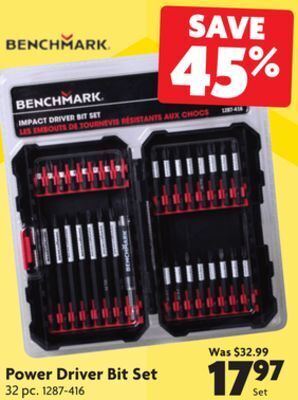 Home Hardware Power driver bit set offer