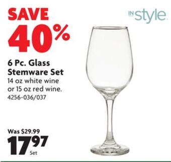 Home Hardware 6 pc. glass stemware set offer