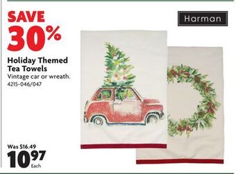 Home Hardware Holiday themed tea towels offer