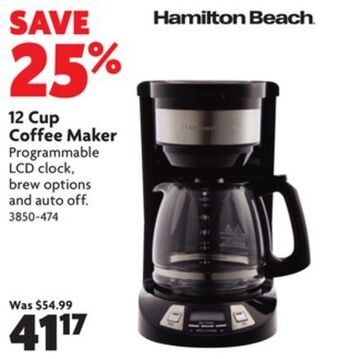 Home Hardware 12 cup coffee maker offer